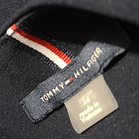 NWT TOMMY HILFIGER Navy Blue/White Sleeveless Sheath Dress-14 - Picture 3 of 5